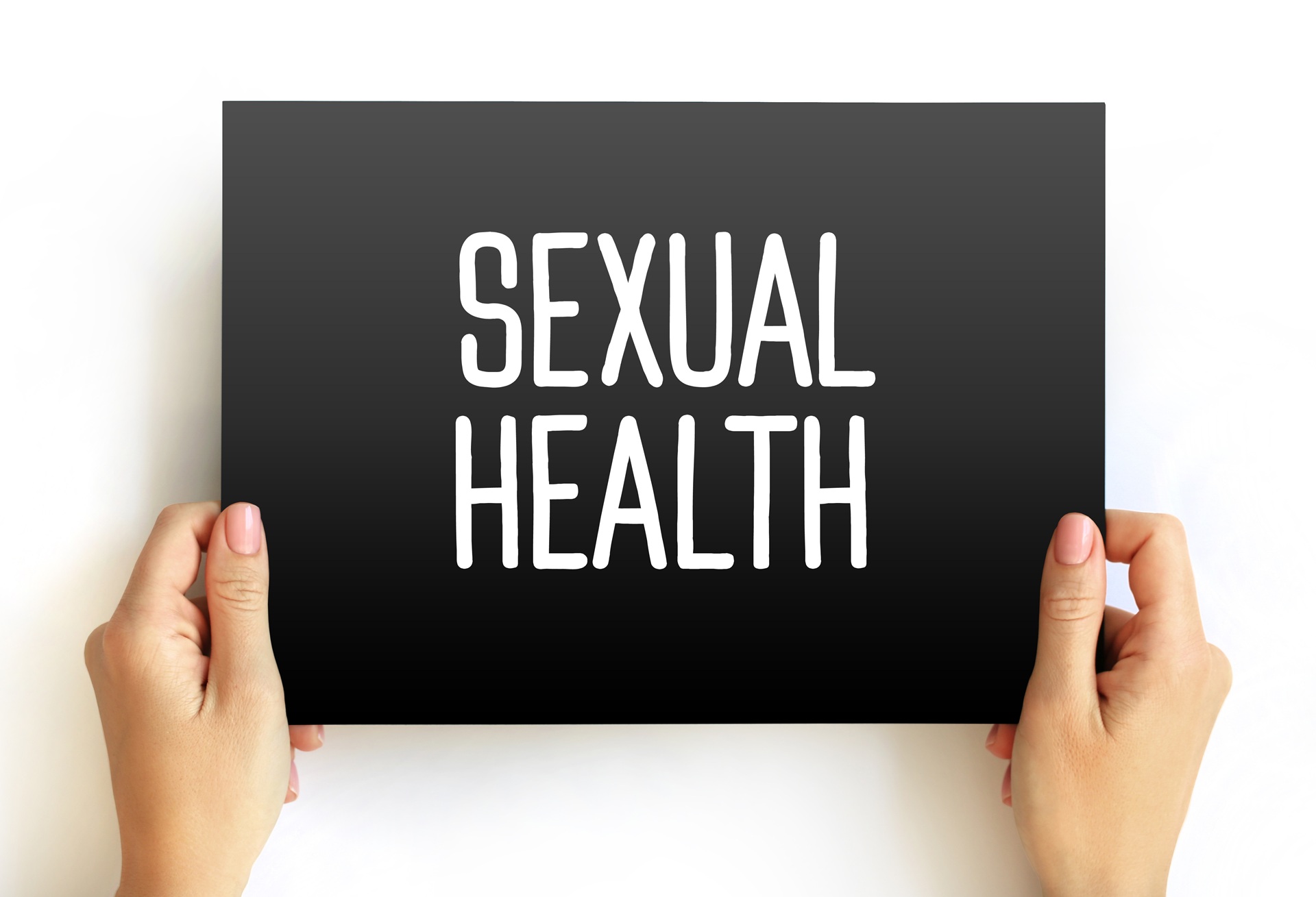 Schriftzug „Sexual Health“ auf Tafel | Sex in Frankfurt